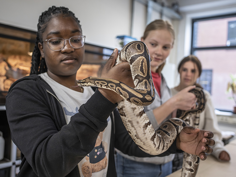 Studenten van Aeres MBO Almere leren over dierverzorging